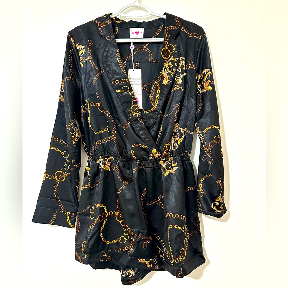 Buddy Love: Size M , gold chain Romper